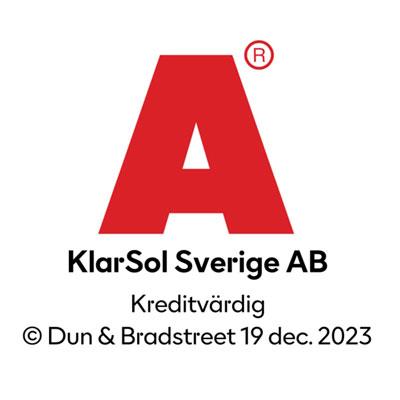 Kreditvärdigbadge KlarSol Sverige AB