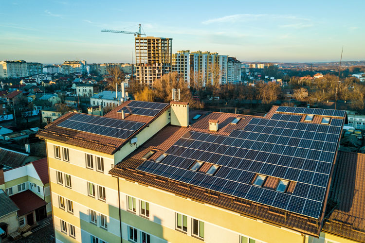 Solceller på lägenhetstak